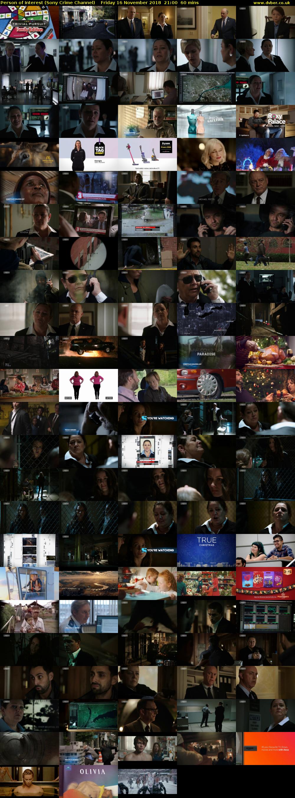 Person of Interest (Sony Crime Channel) Friday 16 November 2018 21:00 - 22:00