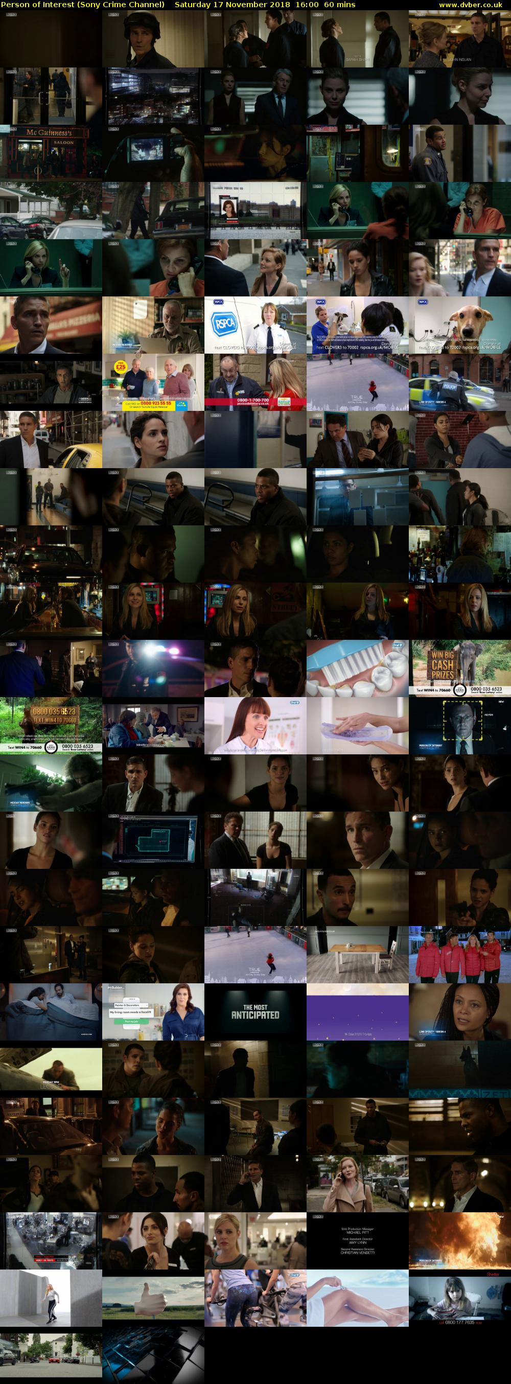 Person of Interest (Sony Crime Channel) Saturday 17 November 2018 16:00 - 17:00