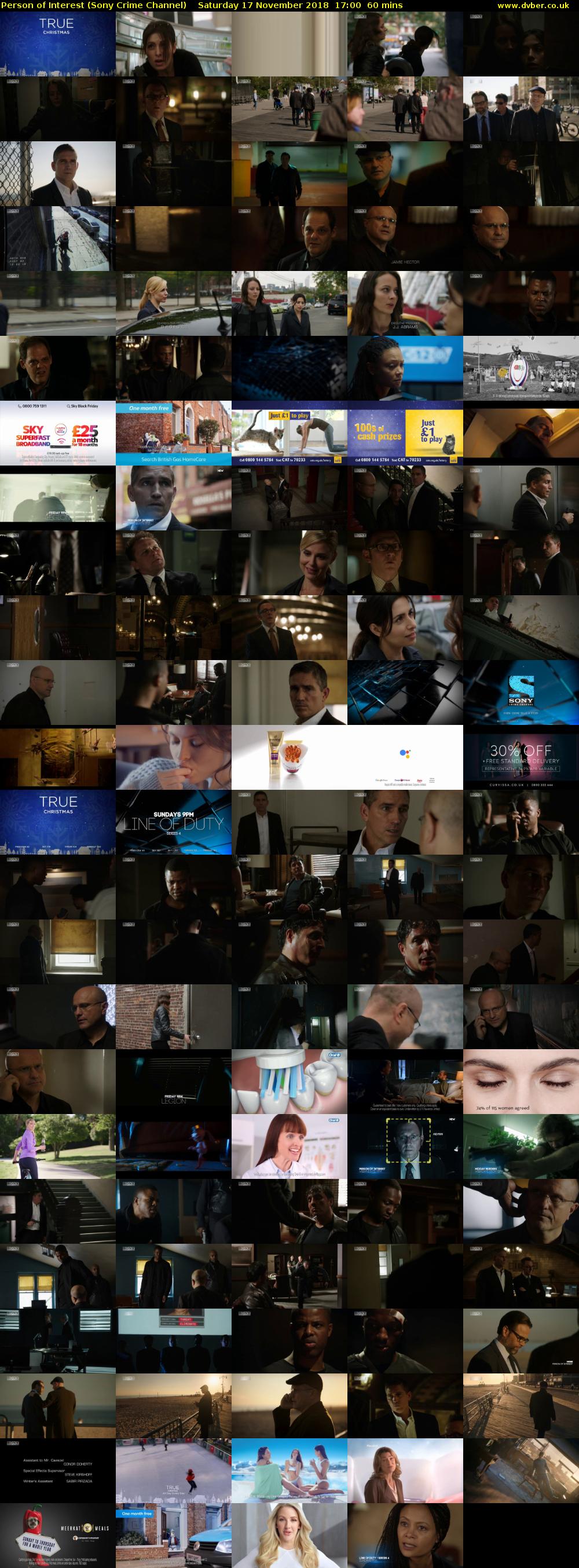 Person of Interest (Sony Crime Channel) Saturday 17 November 2018 17:00 - 18:00