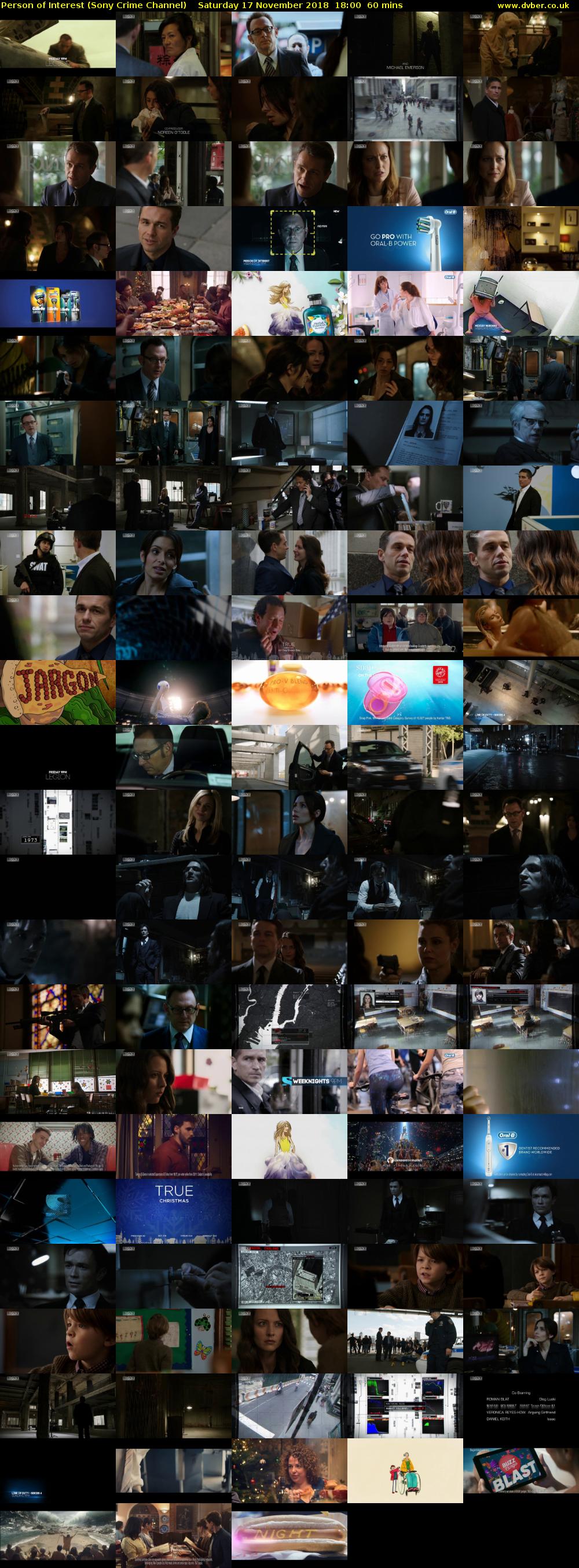 Person of Interest (Sony Crime Channel) Saturday 17 November 2018 18:00 - 19:00