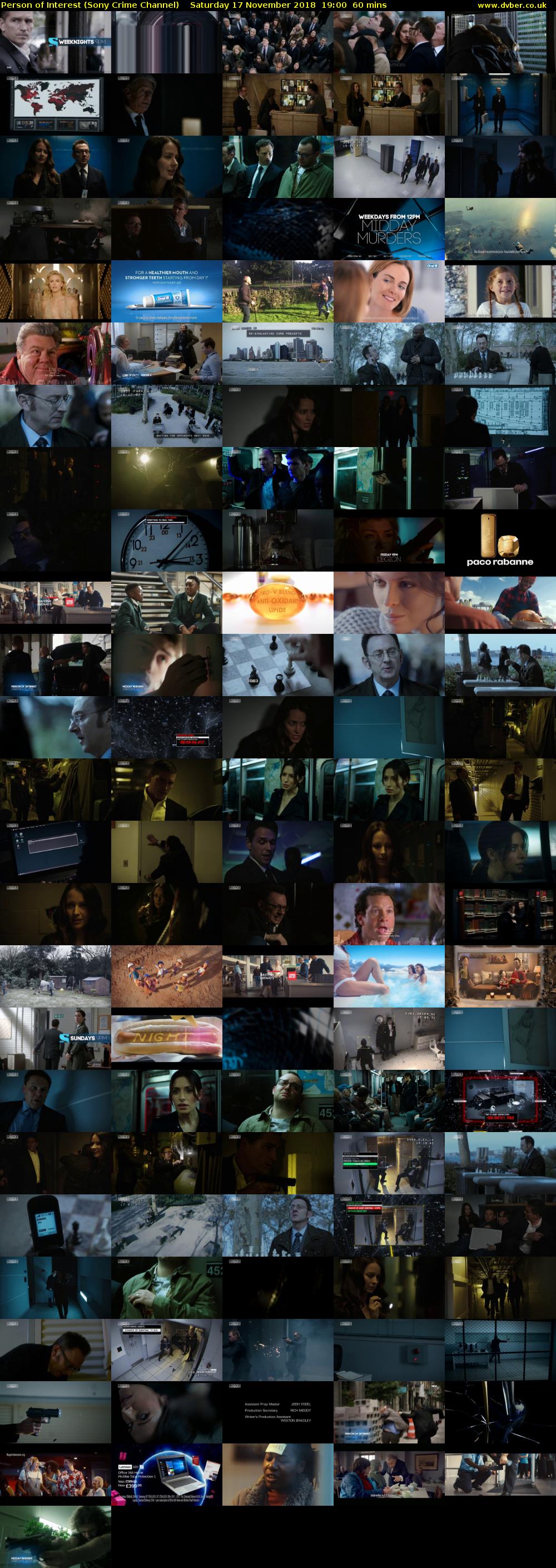 Person of Interest (Sony Crime Channel) Saturday 17 November 2018 19:00 - 20:00