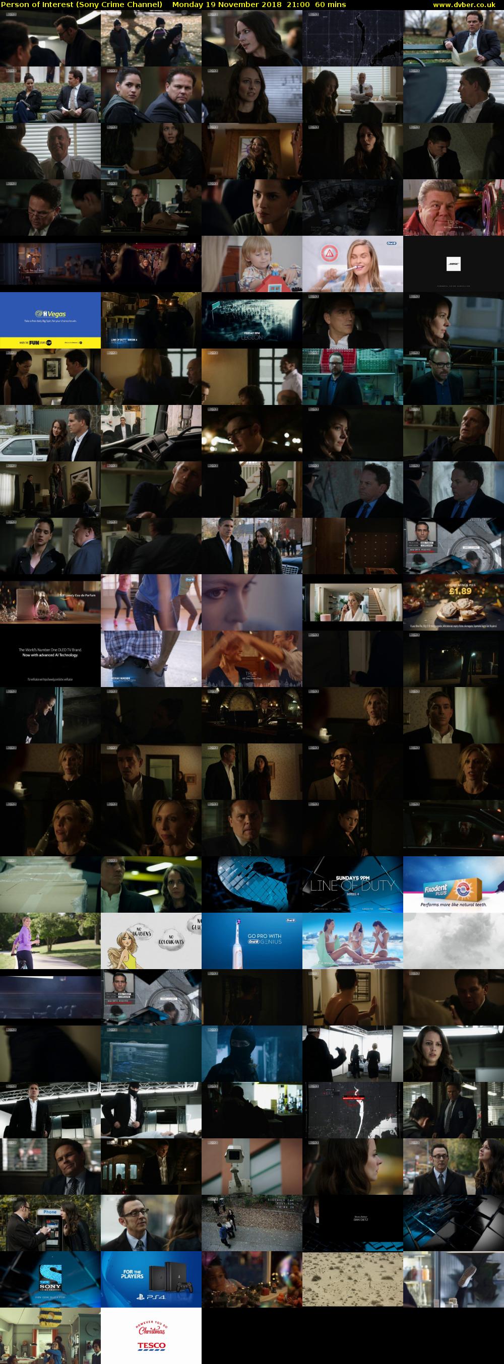 Person of Interest (Sony Crime Channel) Monday 19 November 2018 21:00 - 22:00