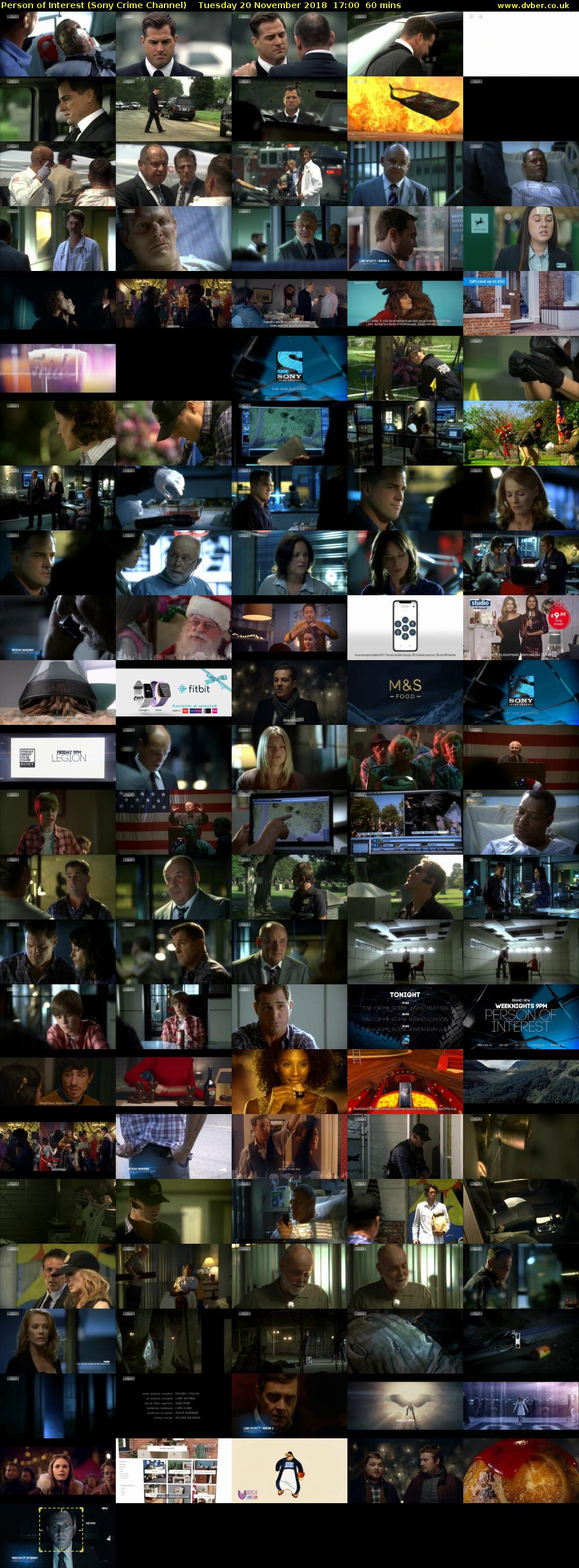 Person of Interest (Sony Crime Channel) Tuesday 20 November 2018 17:00 - 18:00