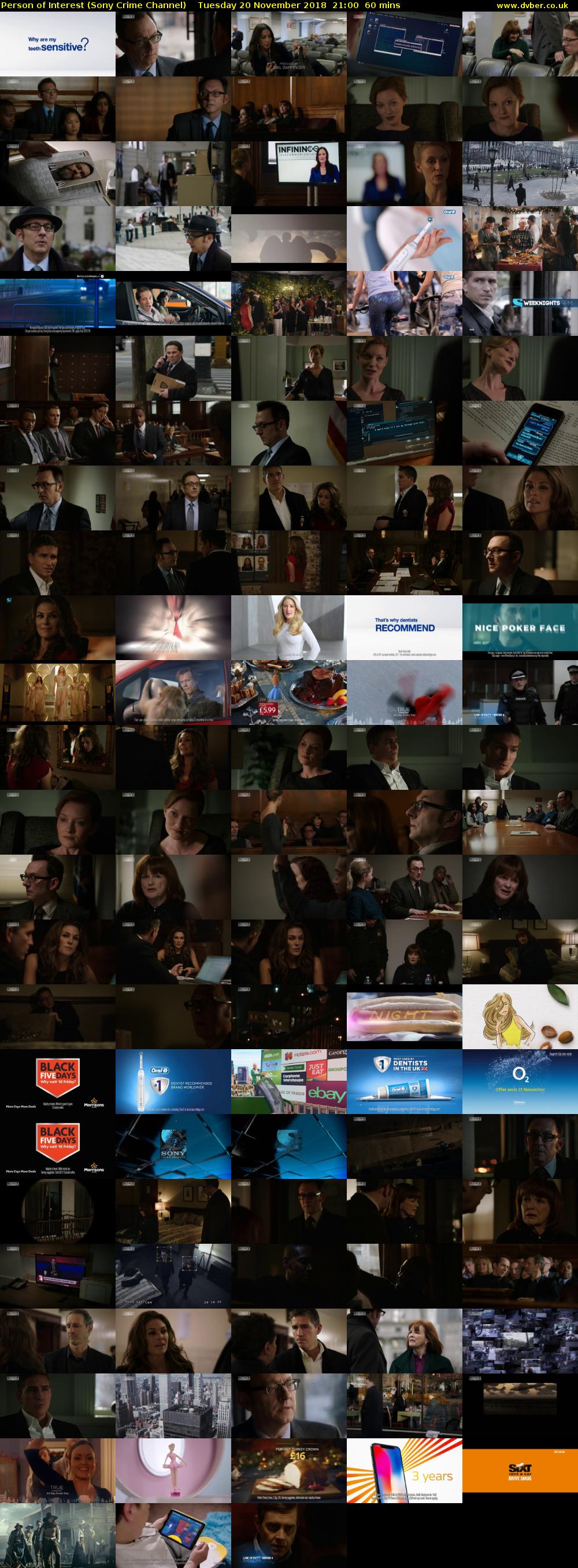 Person of Interest (Sony Crime Channel) Tuesday 20 November 2018 21:00 - 22:00