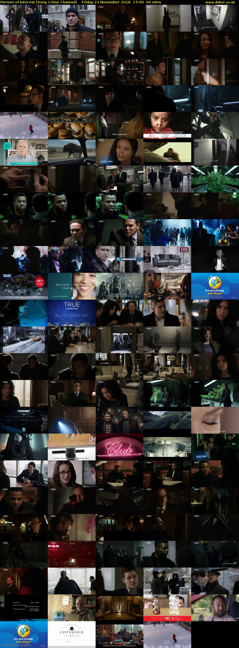 Person of Interest (Sony Crime Channel) Friday 23 November 2018 17:00 - 18:00