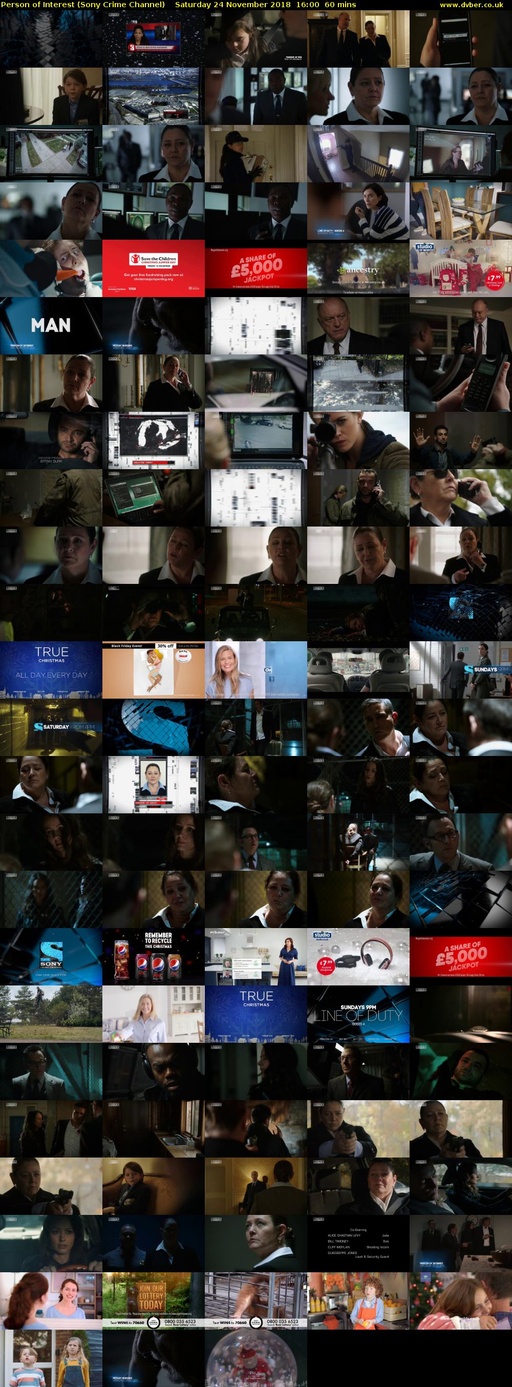 Person of Interest (Sony Crime Channel) Saturday 24 November 2018 16:00 - 17:00