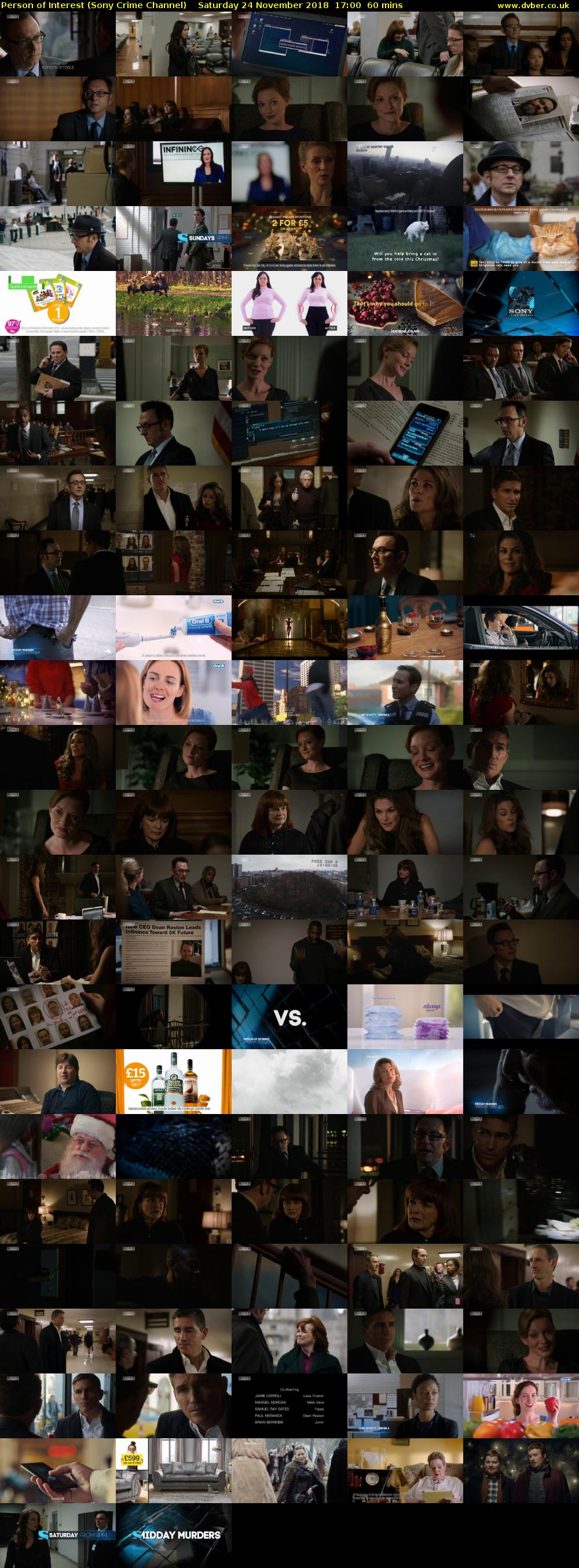 Person of Interest (Sony Crime Channel) Saturday 24 November 2018 17:00 - 18:00