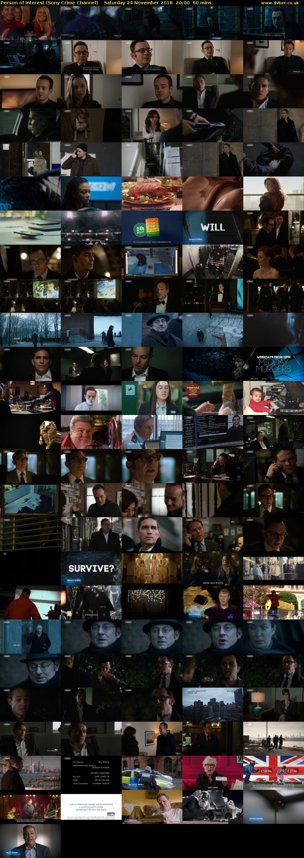 Person of Interest (Sony Crime Channel) Saturday 24 November 2018 20:00 - 21:00