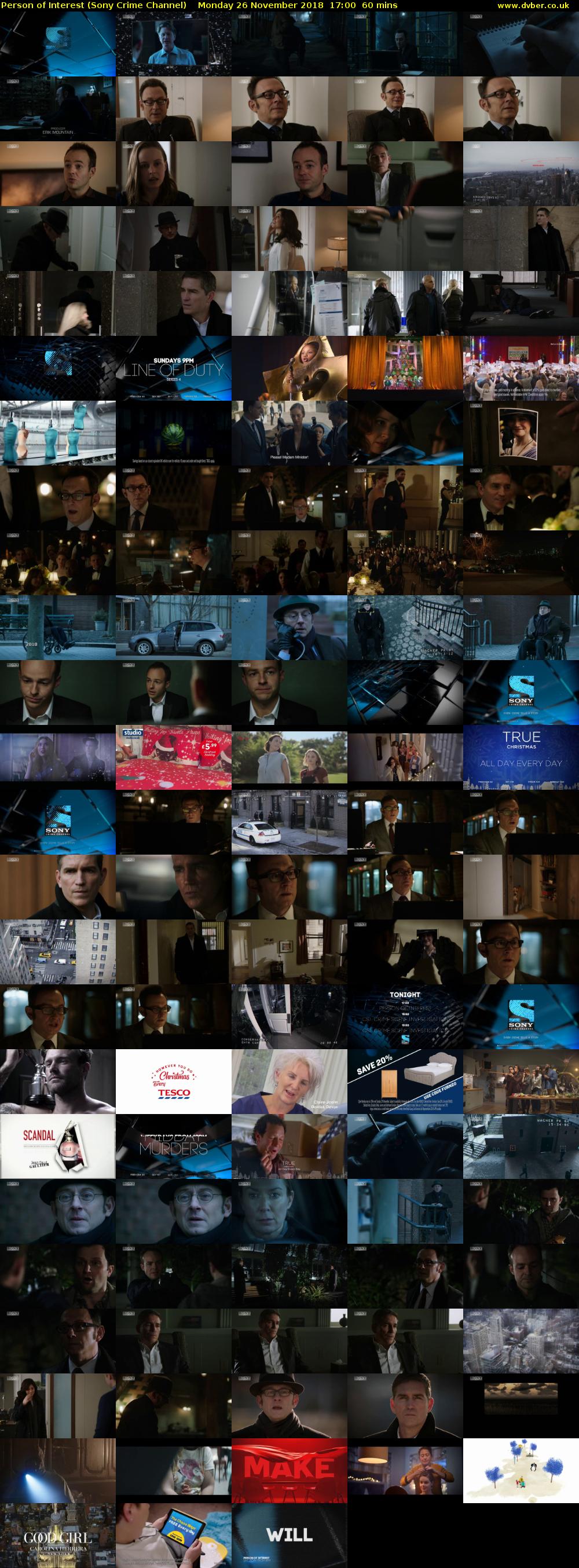 Person of Interest (Sony Crime Channel) Monday 26 November 2018 17:00 - 18:00