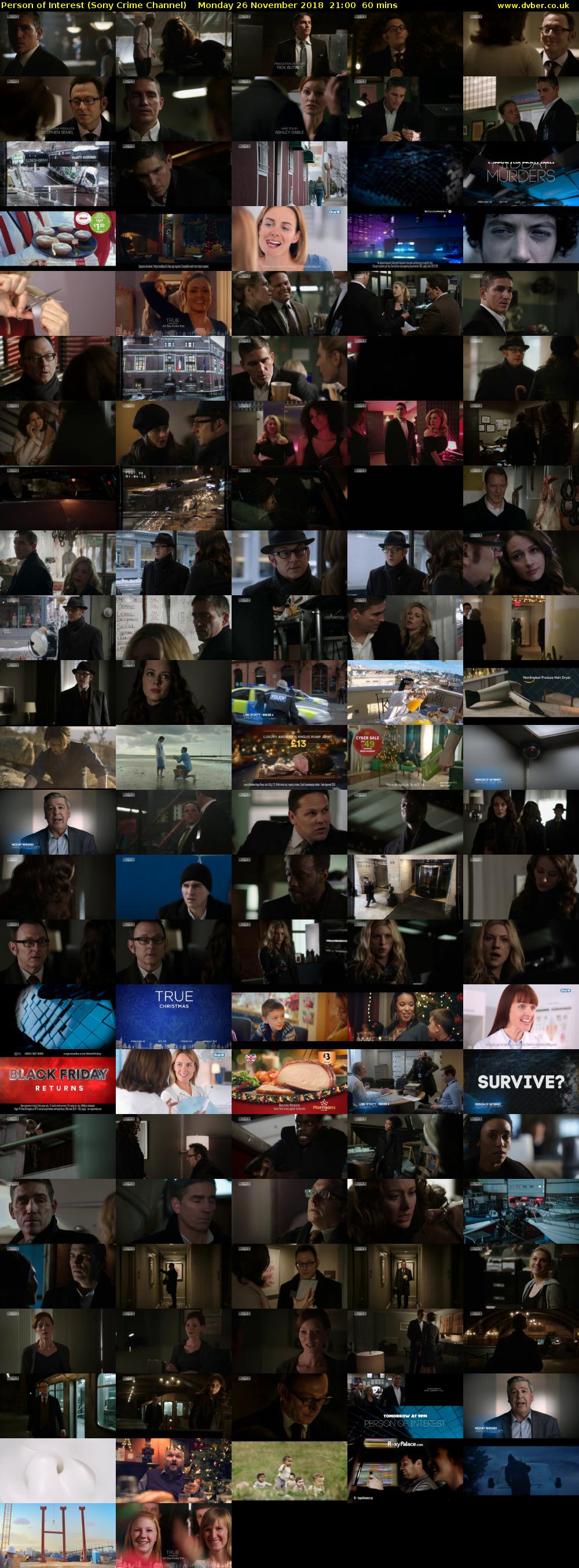 Person of Interest (Sony Crime Channel) Monday 26 November 2018 21:00 - 22:00