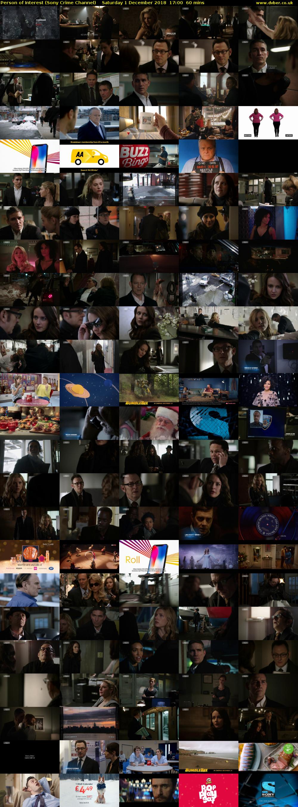 Person of Interest (Sony Crime Channel) Saturday 1 December 2018 17:00 - 18:00