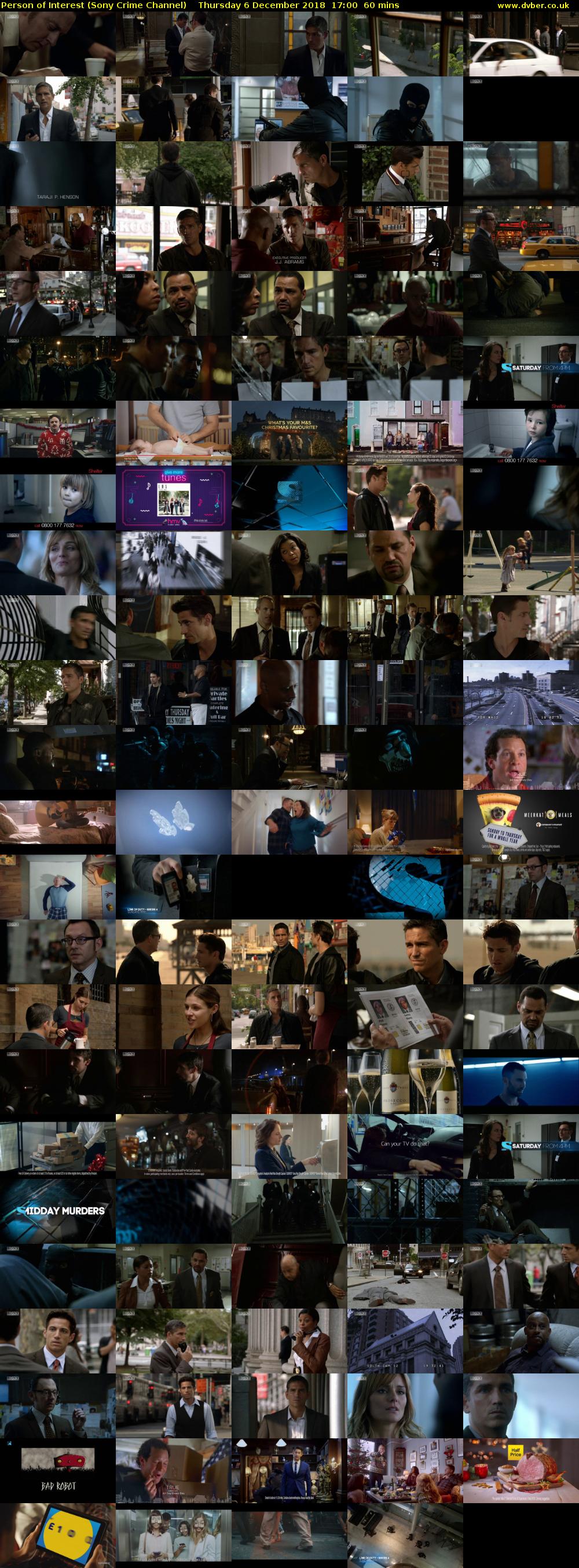Person of Interest (Sony Crime Channel) Thursday 6 December 2018 17:00 - 18:00