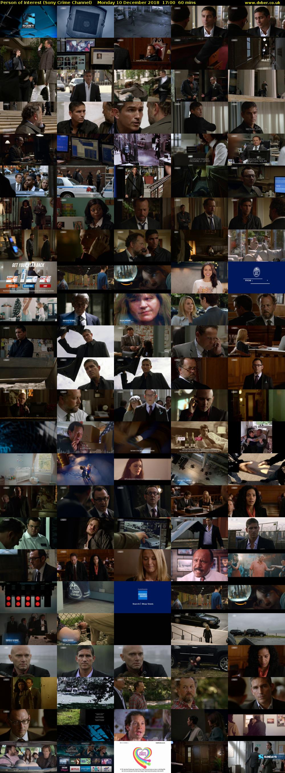 Person of Interest (Sony Crime Channel) Monday 10 December 2018 17:00 - 18:00
