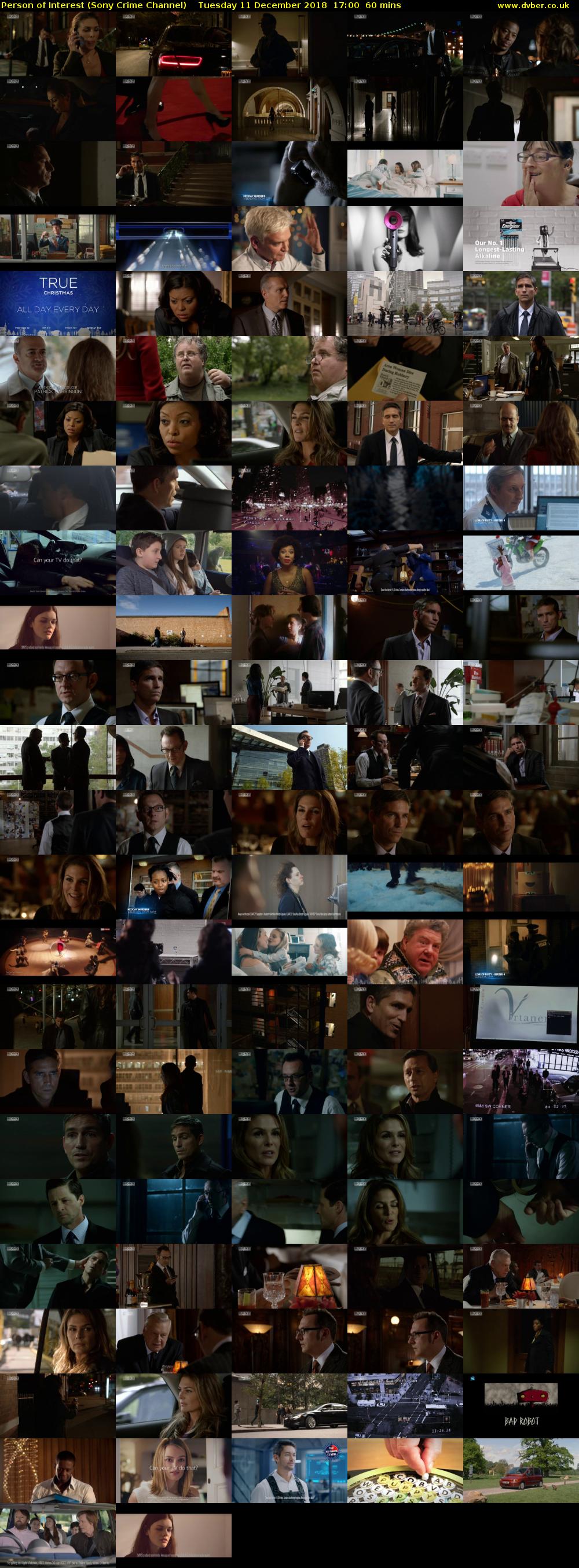 Person of Interest (Sony Crime Channel) Tuesday 11 December 2018 17:00 - 18:00