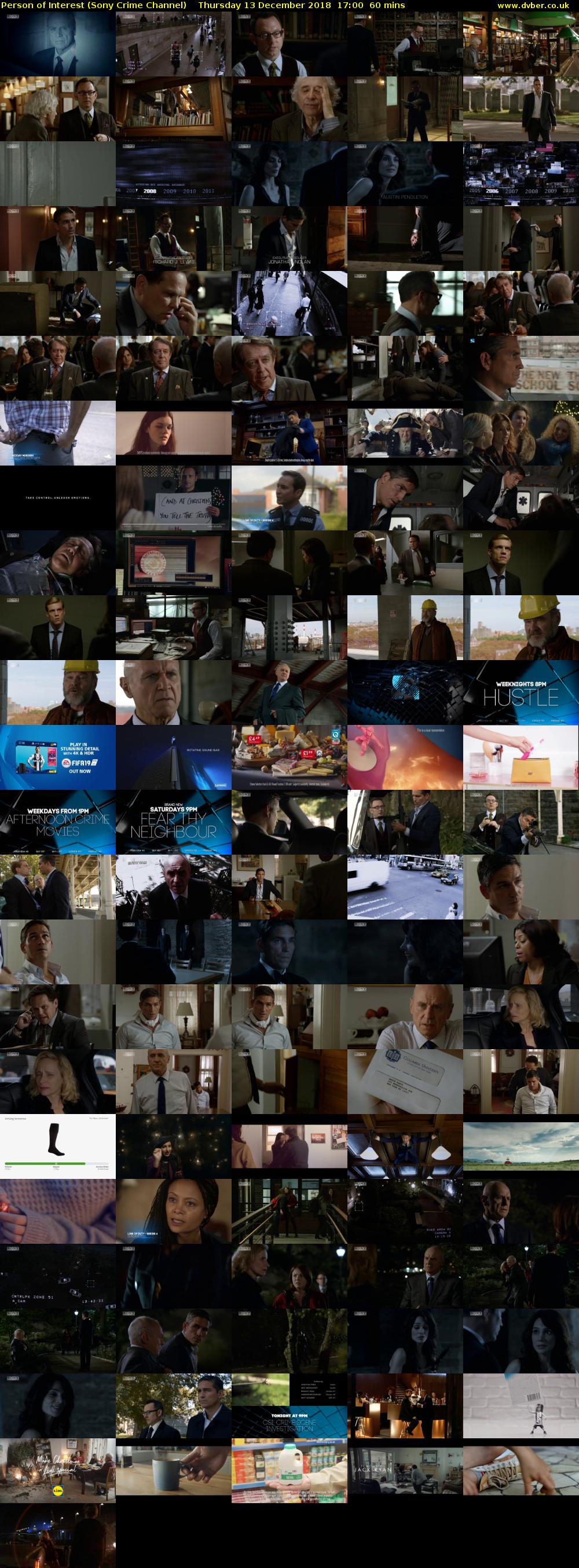 Person of Interest (Sony Crime Channel) Thursday 13 December 2018 17:00 - 18:00