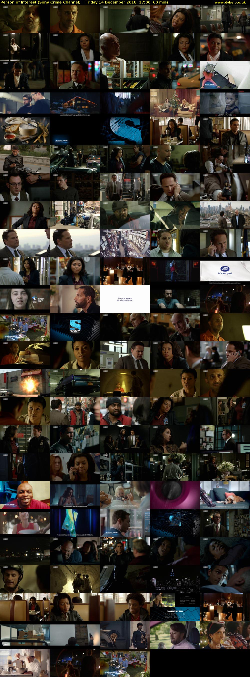 Person of Interest (Sony Crime Channel) Friday 14 December 2018 17:00 - 18:00