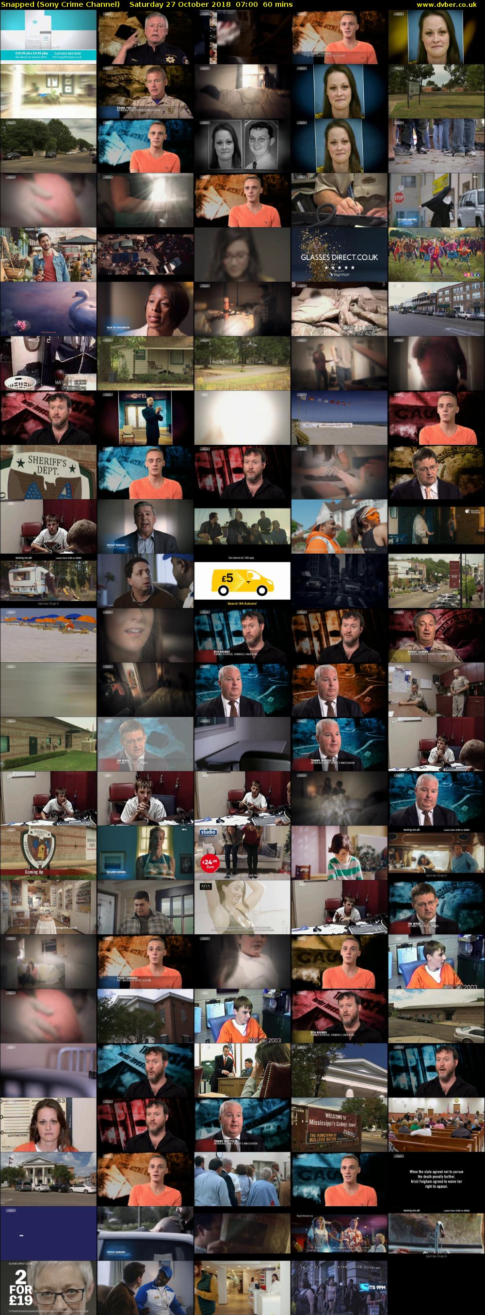 Snapped (Sony Crime Channel) Saturday 27 October 2018 07:00 - 08:00