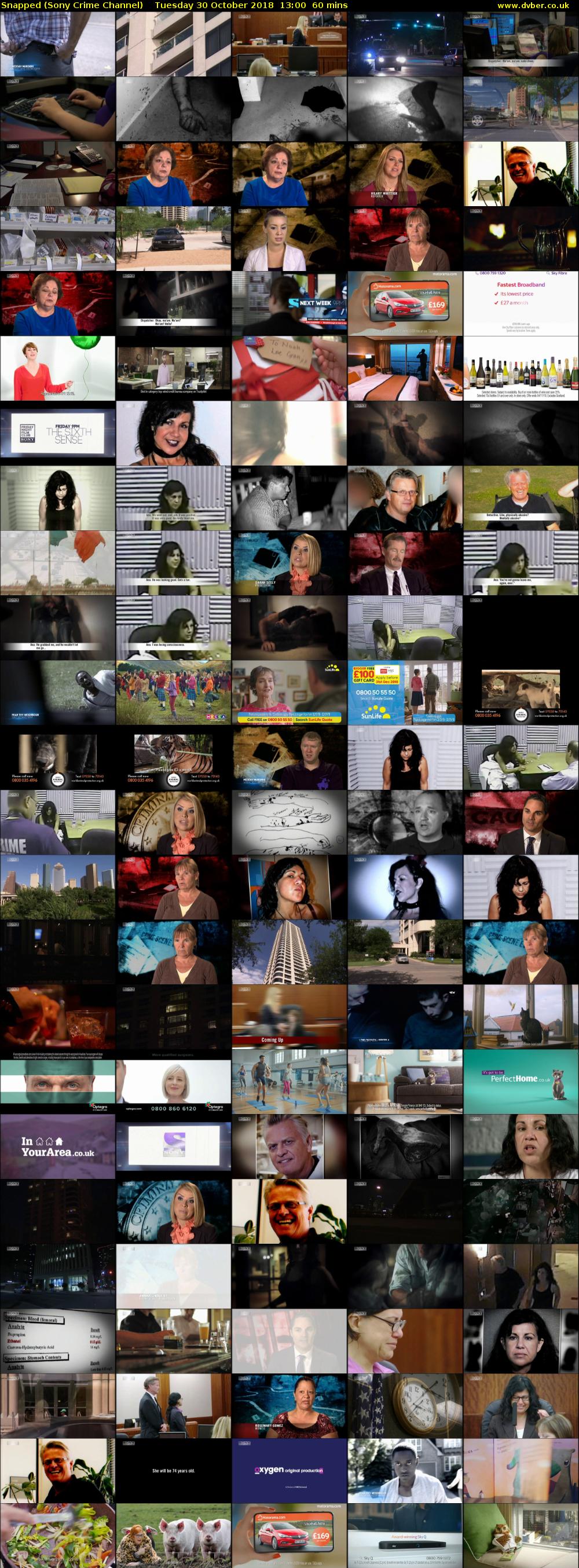 Snapped (Sony Crime Channel) Tuesday 30 October 2018 13:00 - 14:00