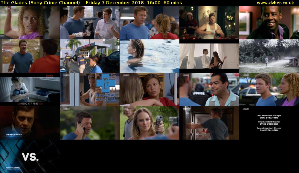 The Glades (Sony Crime Channel) Friday 7 December 2018 16:00 - 17:00