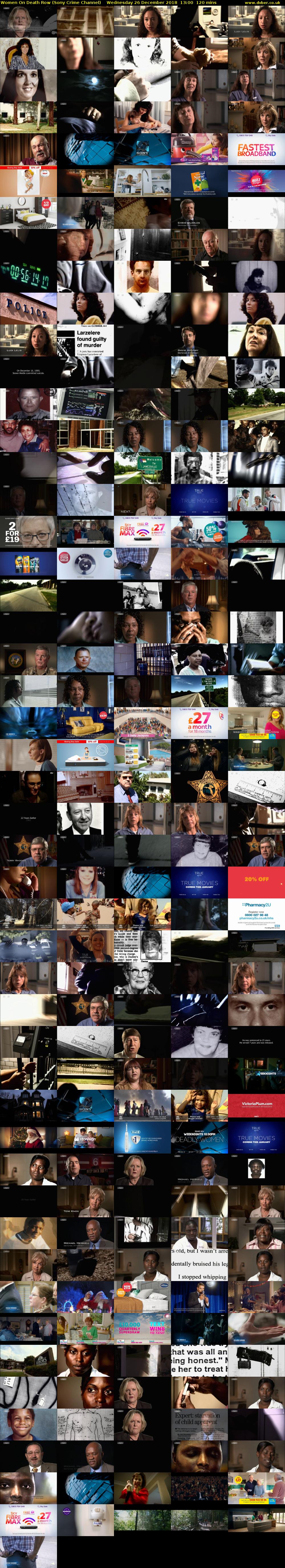 Women On Death Row (Sony Crime Channel) Wednesday 26 December 2018 13:00 - 15:00