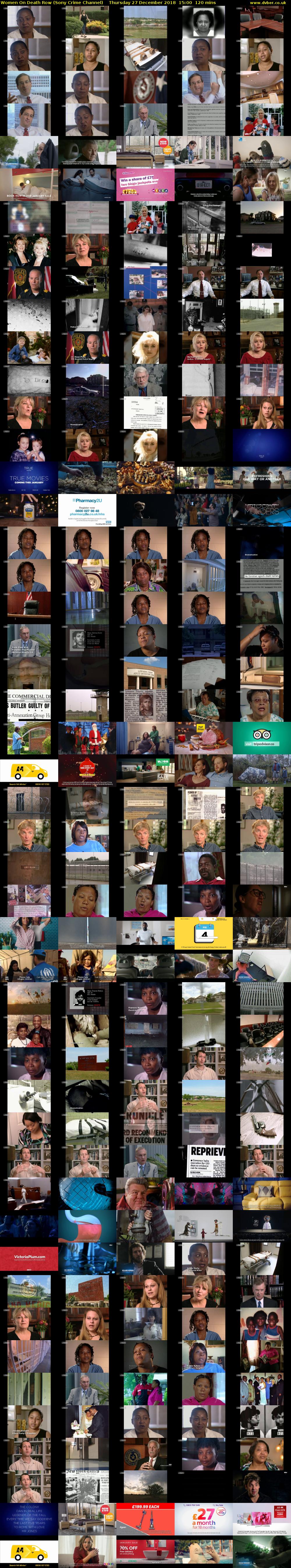 Women On Death Row (Sony Crime Channel) Thursday 27 December 2018 15:00 - 17:00