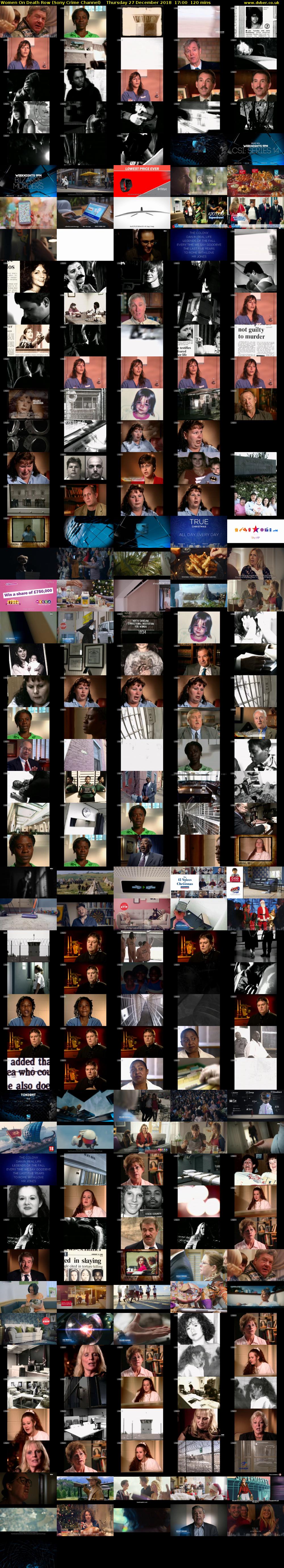 Women On Death Row (Sony Crime Channel) Thursday 27 December 2018 17:00 - 19:00