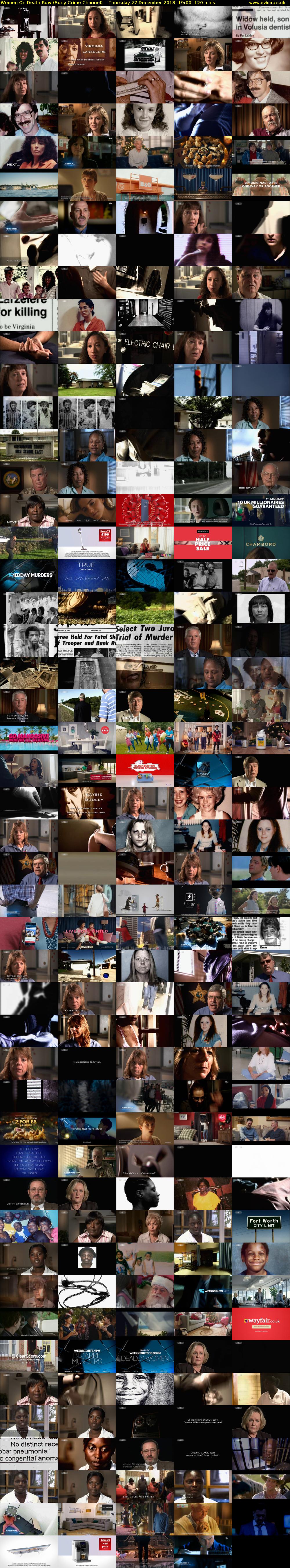 Women On Death Row (Sony Crime Channel) Thursday 27 December 2018 19:00 - 21:00