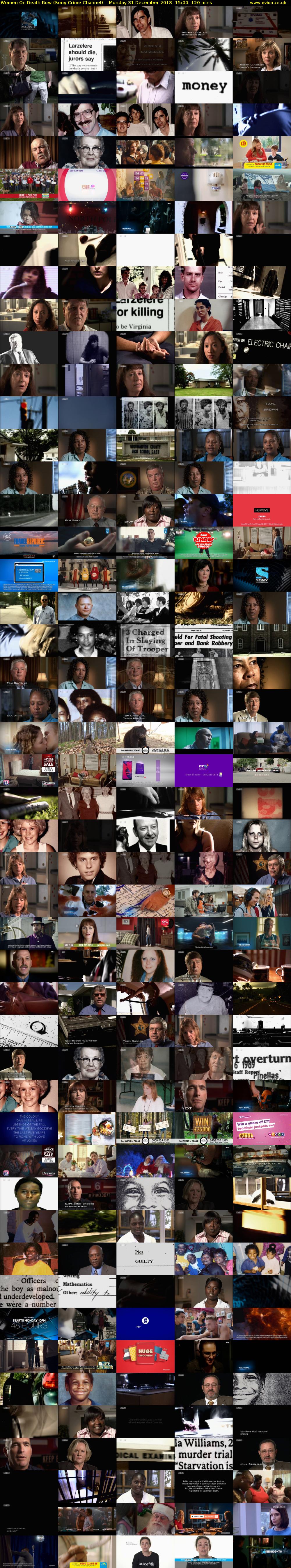 Women On Death Row (Sony Crime Channel) Monday 31 December 2018 15:00 - 17:00