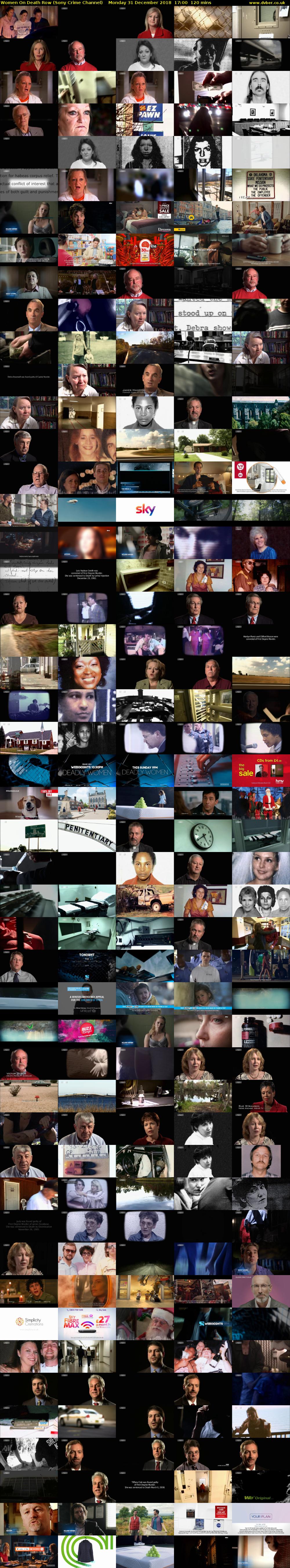 Women On Death Row (Sony Crime Channel) Monday 31 December 2018 17:00 - 19:00