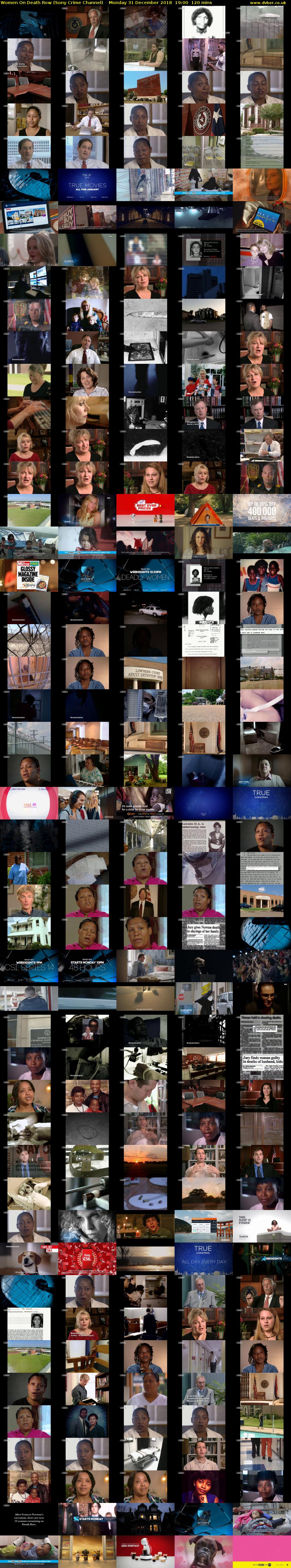 Women On Death Row (Sony Crime Channel) Monday 31 December 2018 19:00 - 21:00