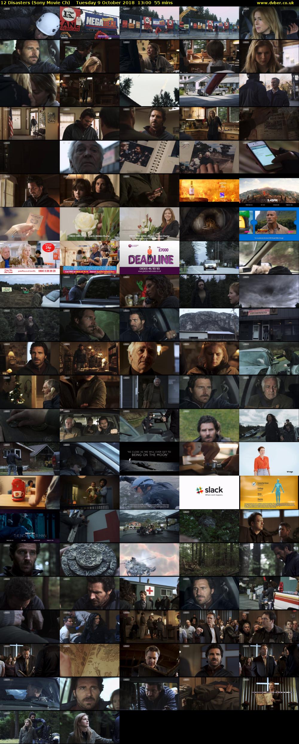 12 Disasters (Sony Movie Ch) Tuesday 9 October 2018 13:00 - 13:55