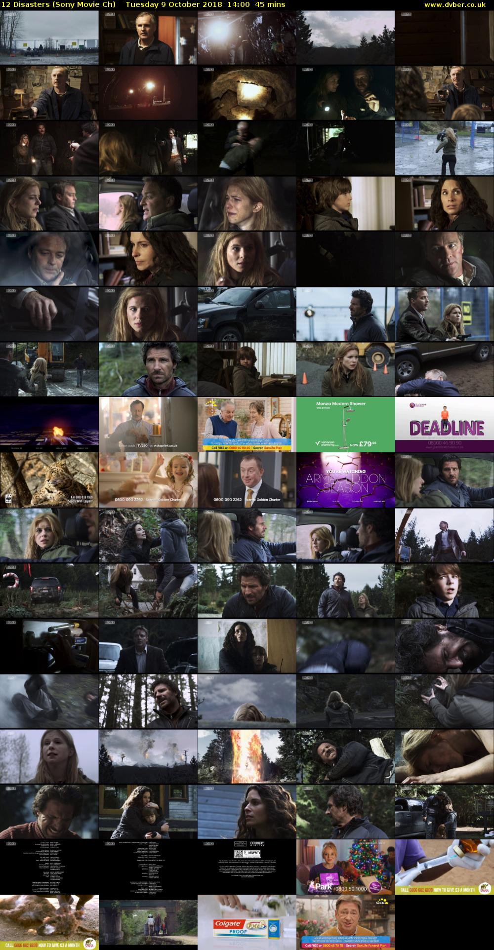 12 Disasters (Sony Movie Ch) Tuesday 9 October 2018 14:00 - 14:45