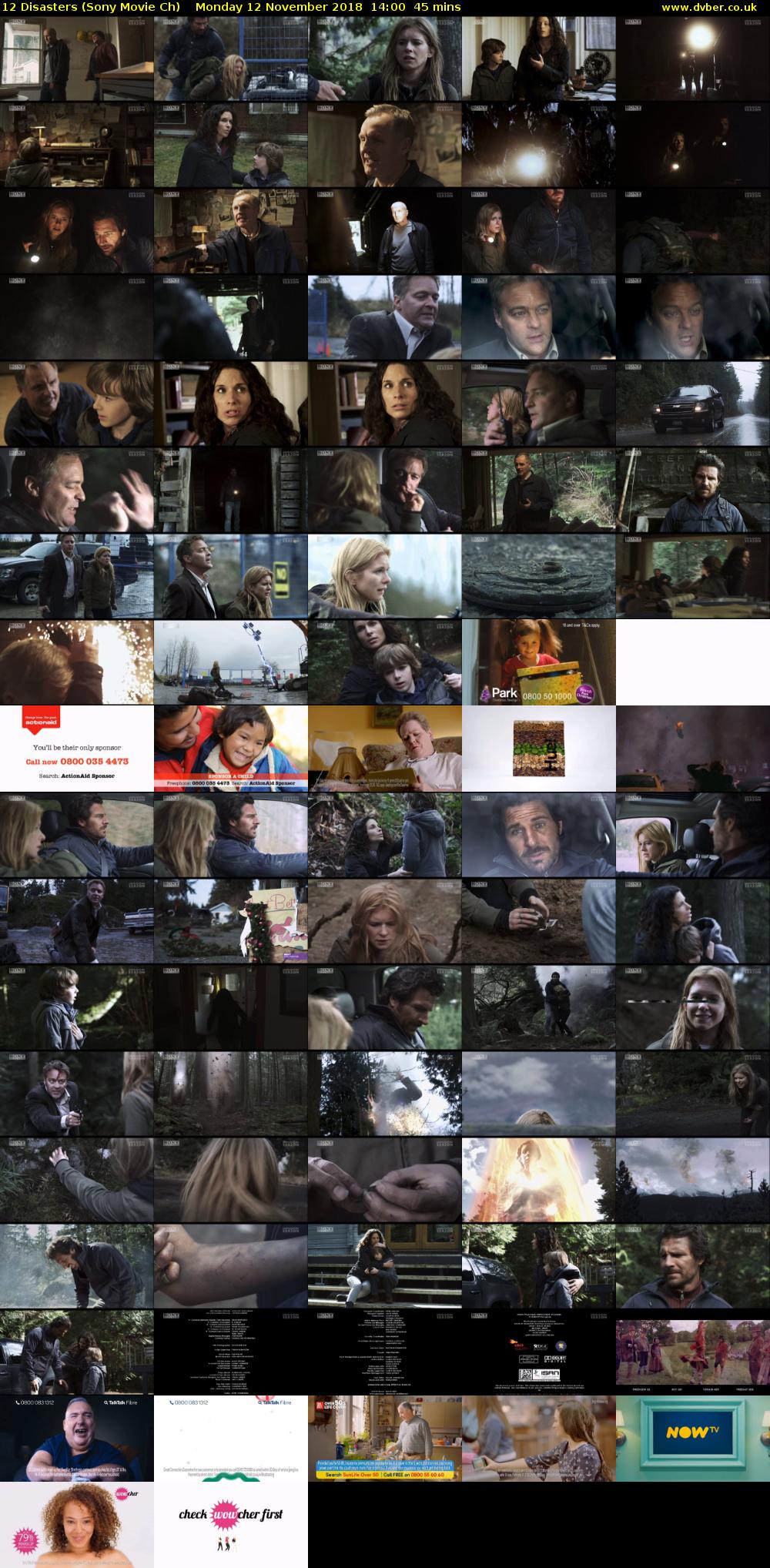 12 Disasters (Sony Movie Ch) Monday 12 November 2018 14:00 - 14:45