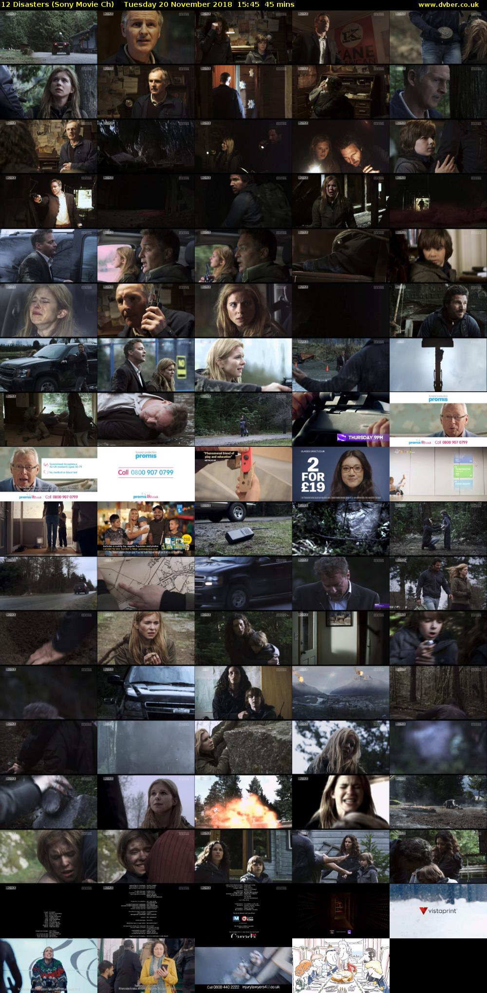 12 Disasters (Sony Movie Ch) Tuesday 20 November 2018 15:45 - 16:30