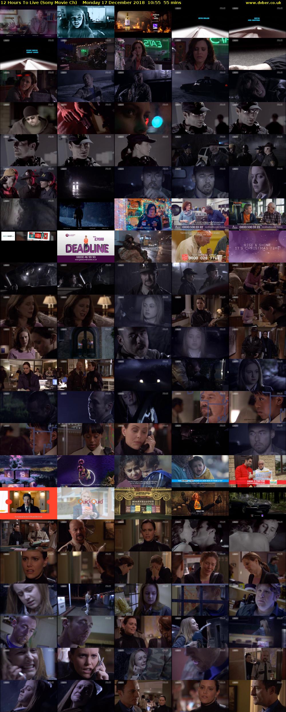 12 Hours To Live (Sony Movie Ch) Monday 17 December 2018 10:55 - 11:50