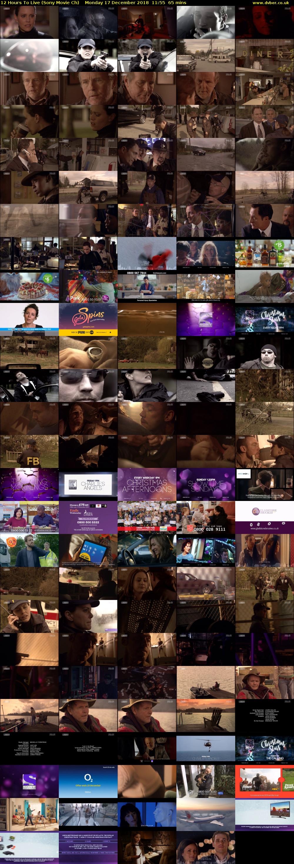 12 Hours To Live (Sony Movie Ch) Monday 17 December 2018 11:55 - 13:00