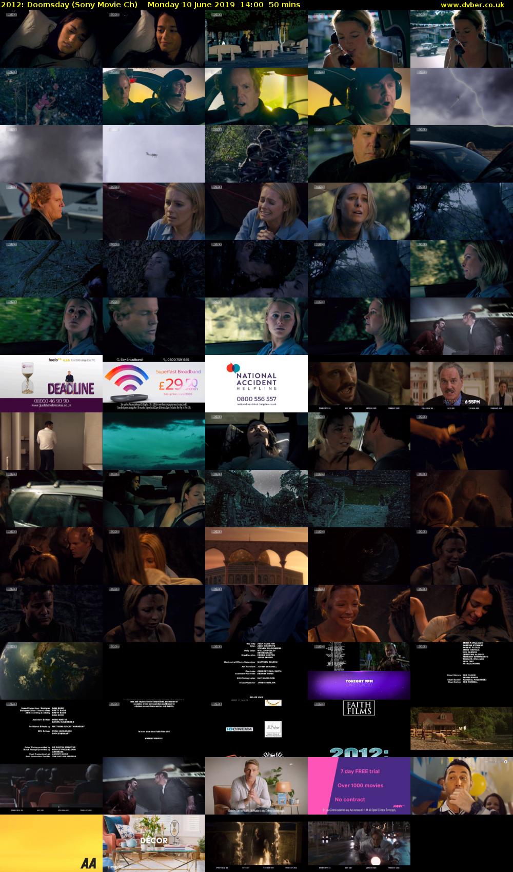 2012: Doomsday (Sony Movie Ch) Monday 10 June 2019 14:00 - 14:50