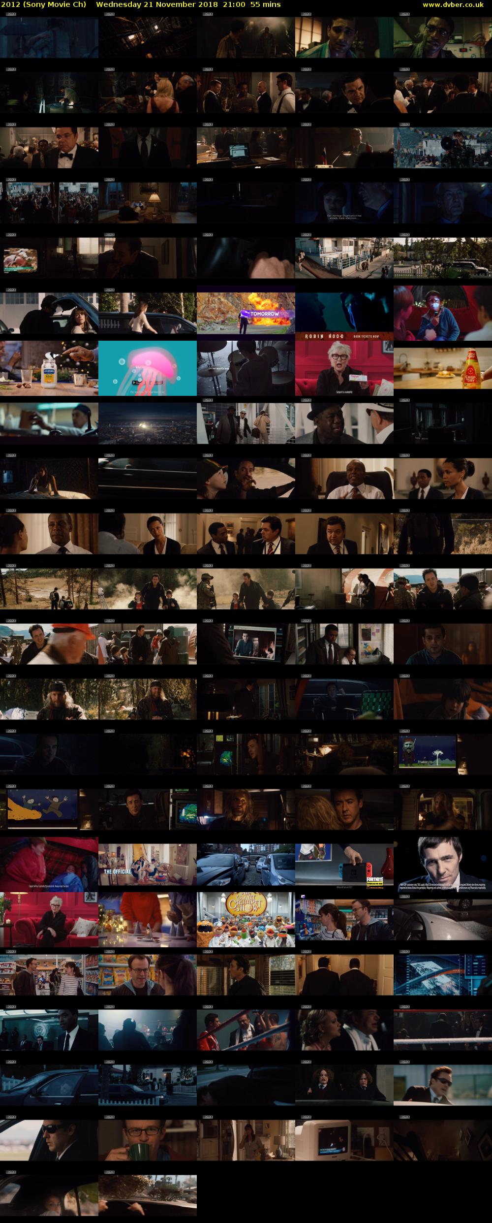 2012 (Sony Movie Ch) Wednesday 21 November 2018 21:00 - 21:55