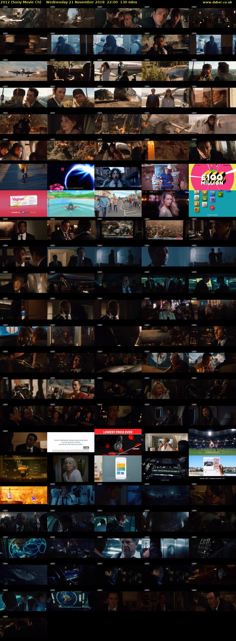 2012 (Sony Movie Ch) Wednesday 21 November 2018 22:00 - 00:10