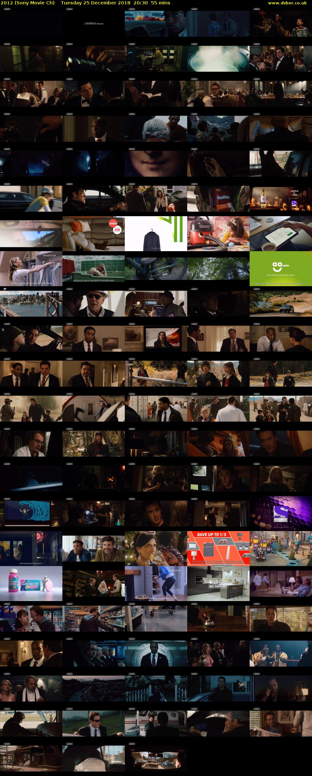 2012 (Sony Movie Ch) Tuesday 25 December 2018 20:30 - 21:25