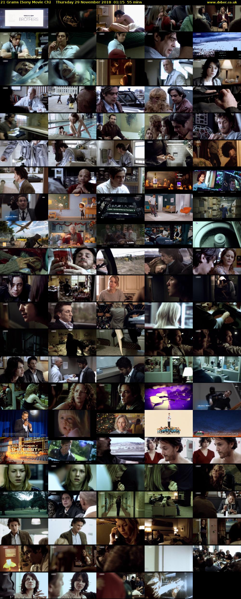 21 Grams (Sony Movie Ch) Thursday 29 November 2018 01:15 - 02:10