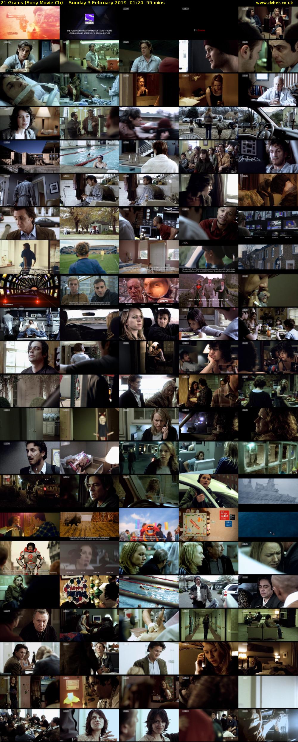 21 Grams (Sony Movie Ch) Sunday 3 February 2019 01:20 - 02:15