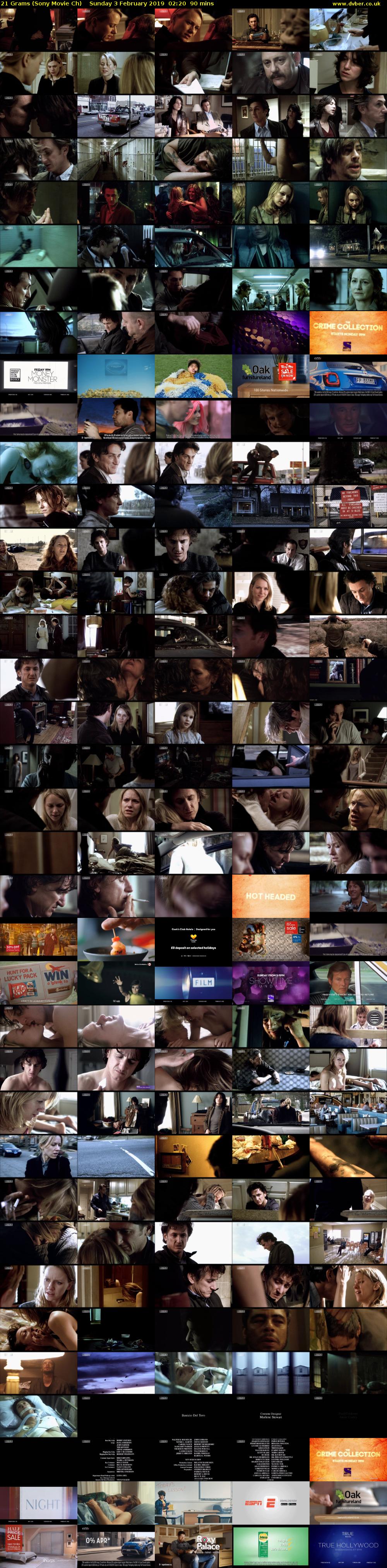 21 Grams (Sony Movie Ch) Sunday 3 February 2019 02:20 - 03:50