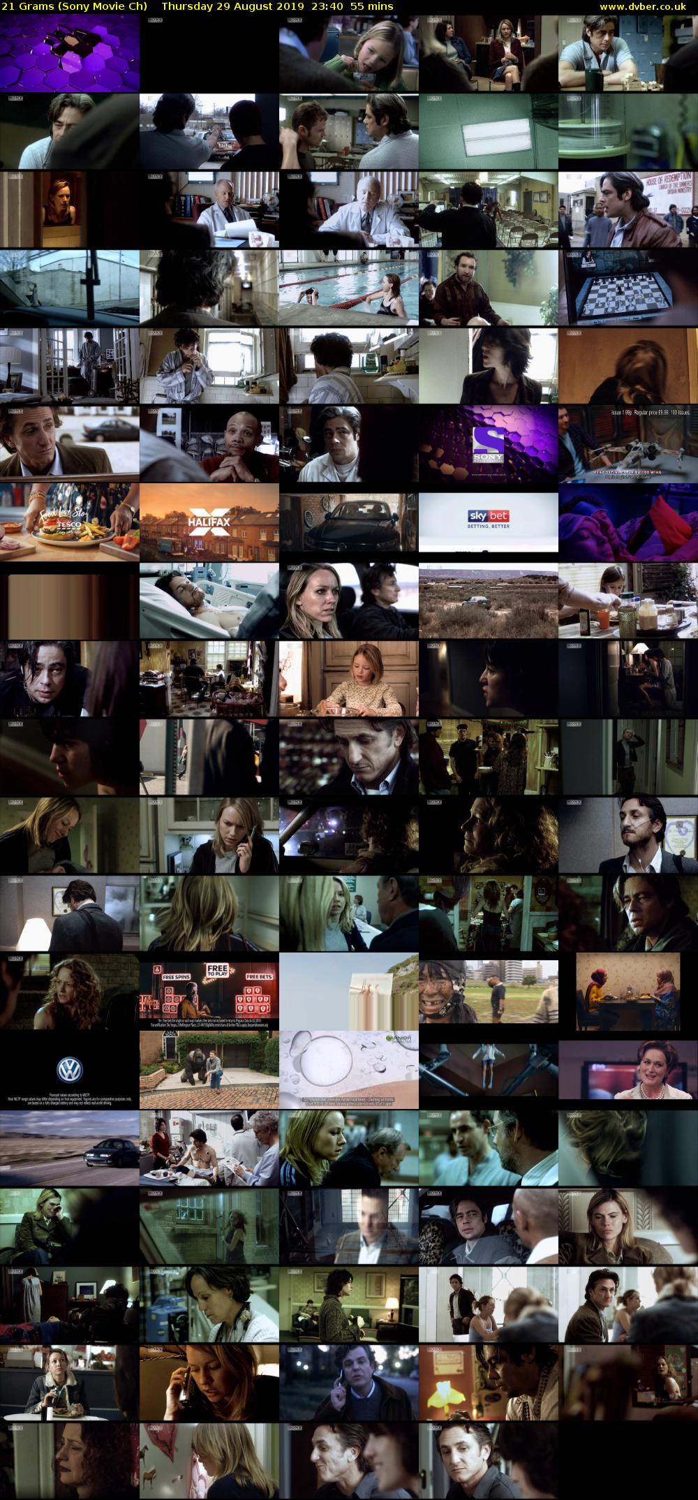 21 Grams (Sony Movie Ch) Thursday 29 August 2019 23:40 - 00:35