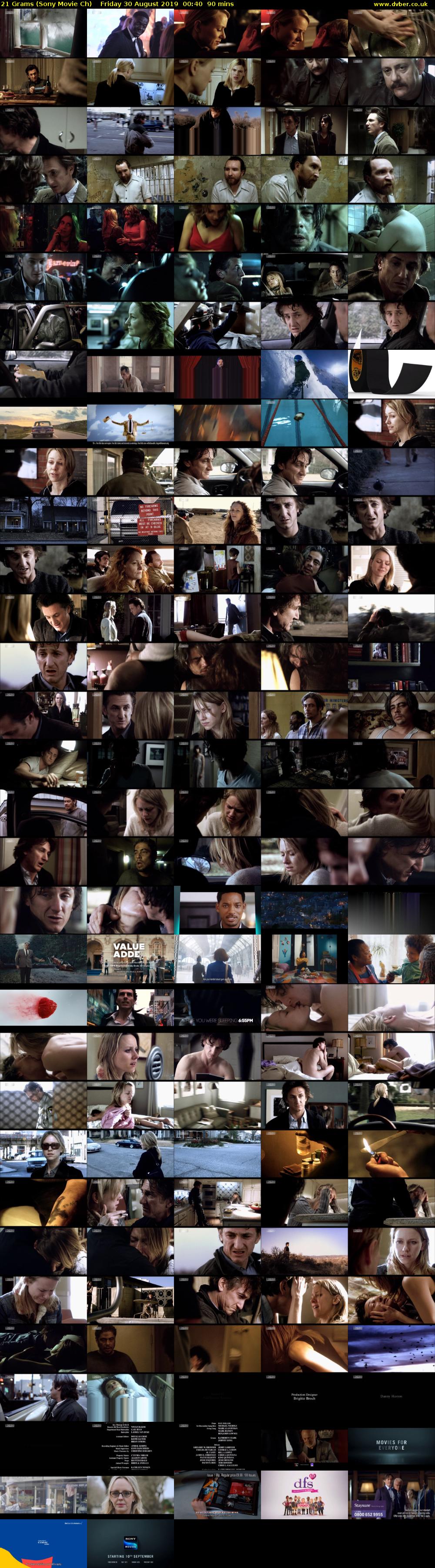 21 Grams (Sony Movie Ch) Friday 30 August 2019 00:40 - 02:10