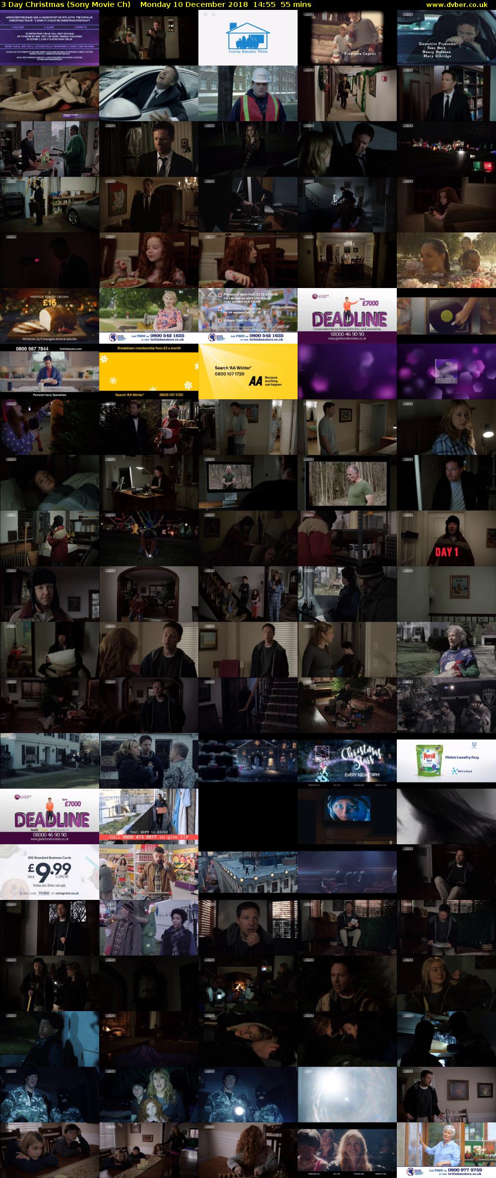 3 Day Christmas (Sony Movie Ch) Monday 10 December 2018 14:55 - 15:50