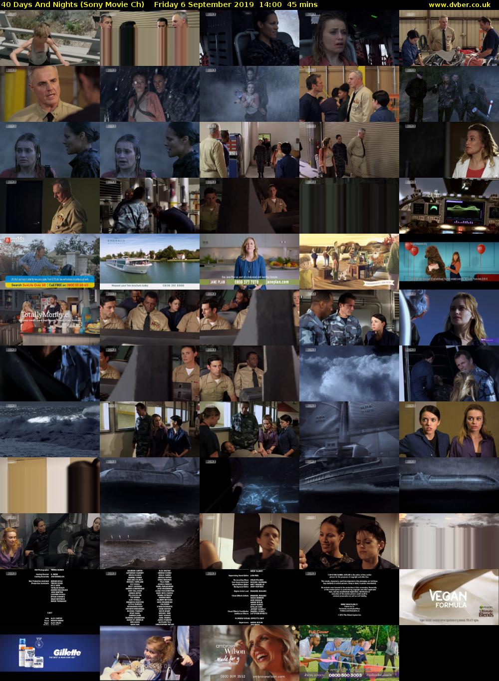 40 Days And Nights (Sony Movie Ch) Friday 6 September 2019 14:00 - 14:45