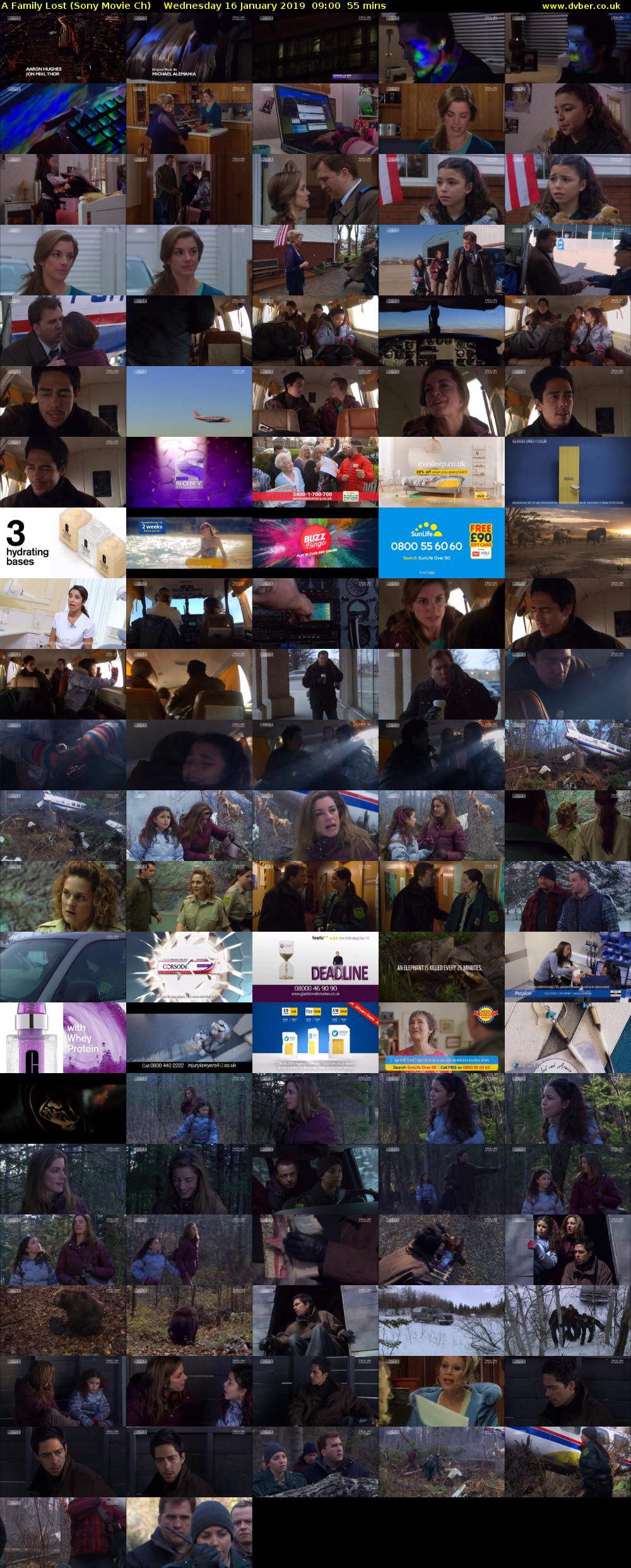 A Family Lost (Sony Movie Ch) Wednesday 16 January 2019 09:00 - 09:55