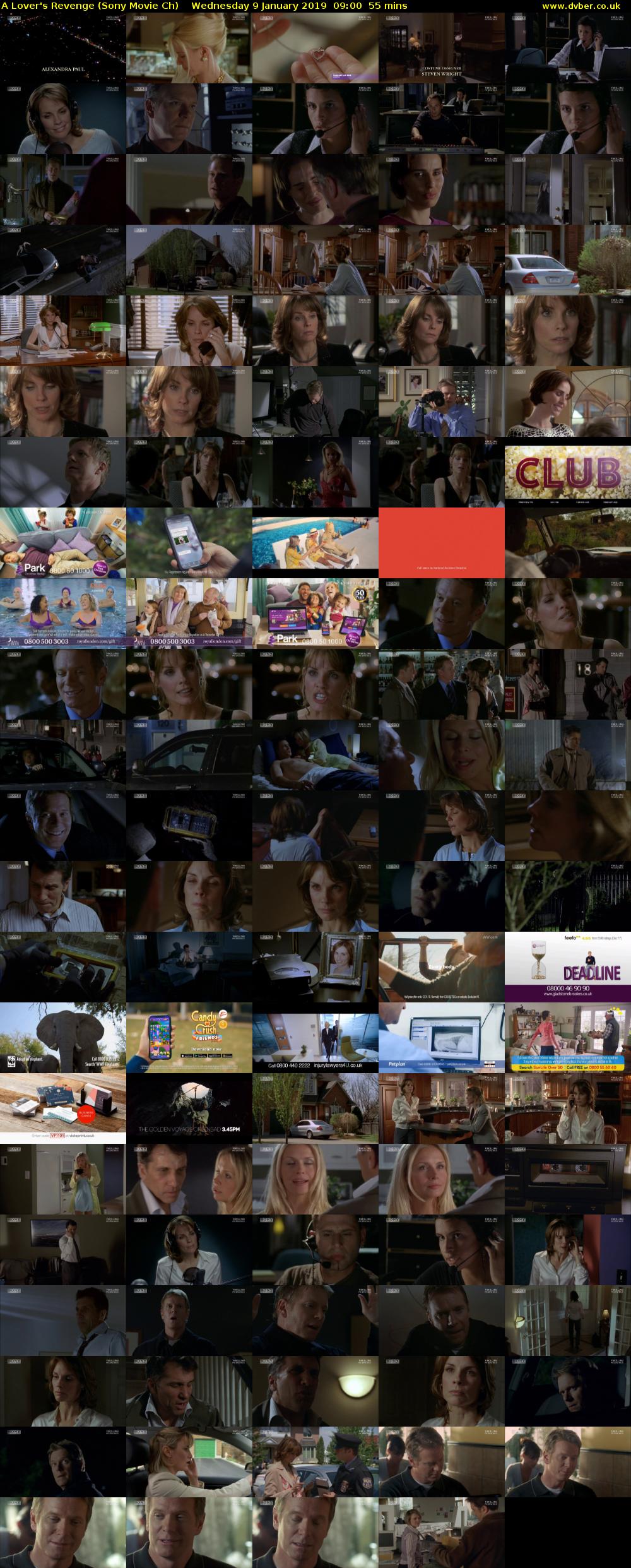 A Lover's Revenge (Sony Movie Ch) Wednesday 9 January 2019 09:00 - 09:55