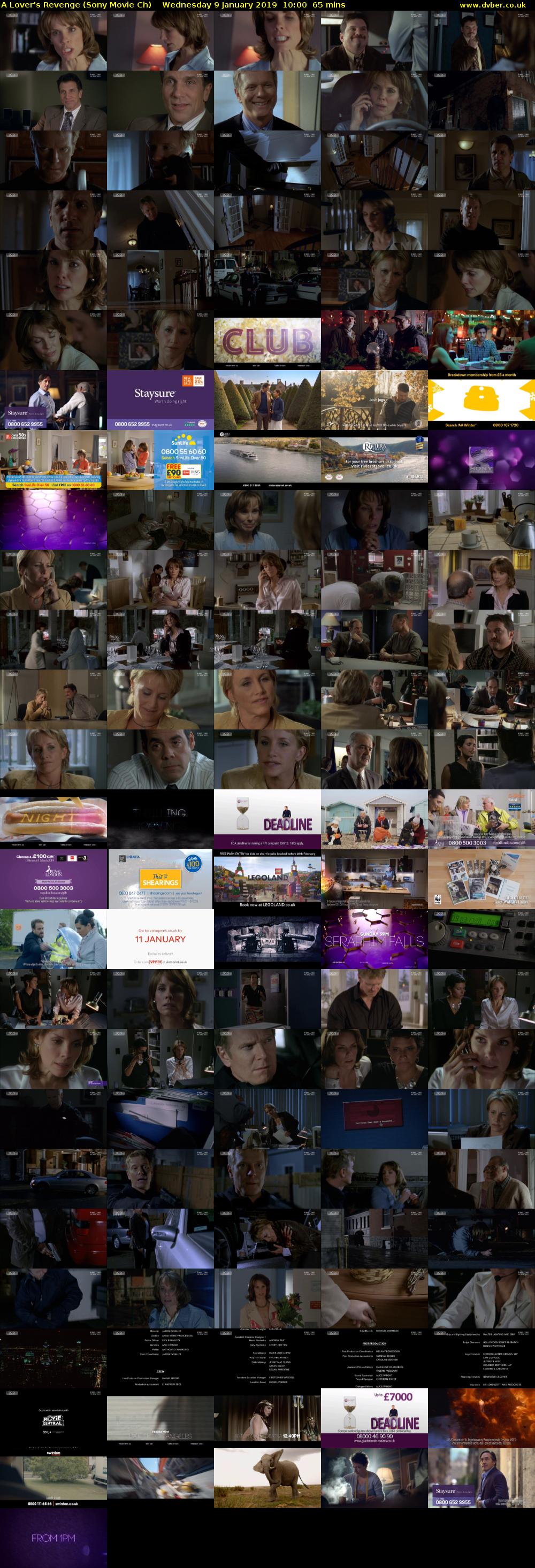 A Lover's Revenge (Sony Movie Ch) Wednesday 9 January 2019 10:00 - 11:05